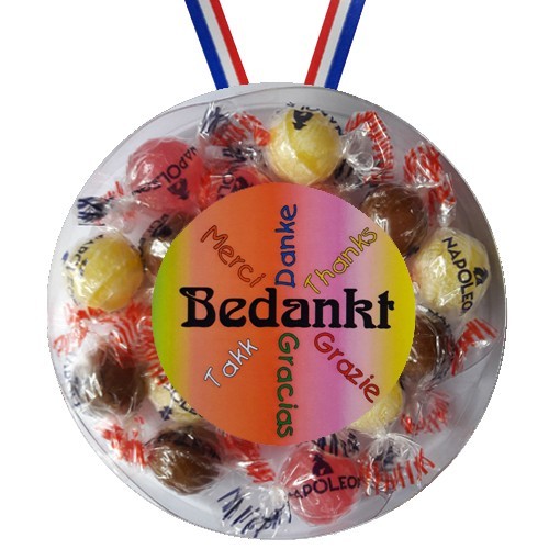Snoepmedaille Bedankt