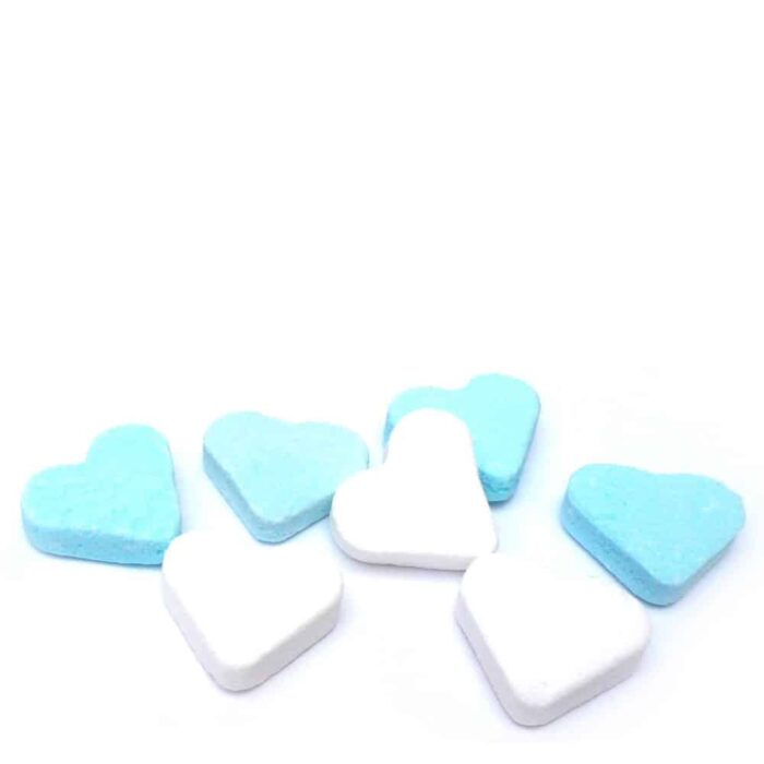 Mini Pepermunt Hartjes Blauw Wit