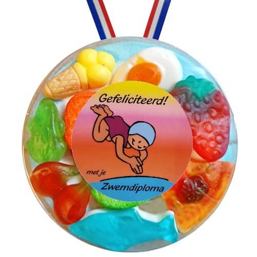 Snoepmedaille Zwemdiploma meisje