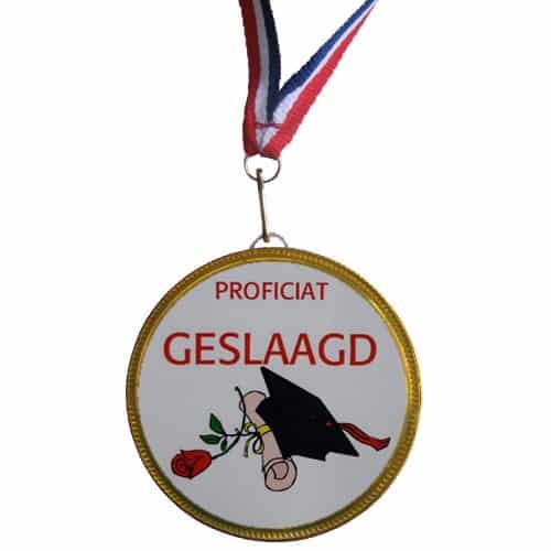 Medaille Geslaagd Roos