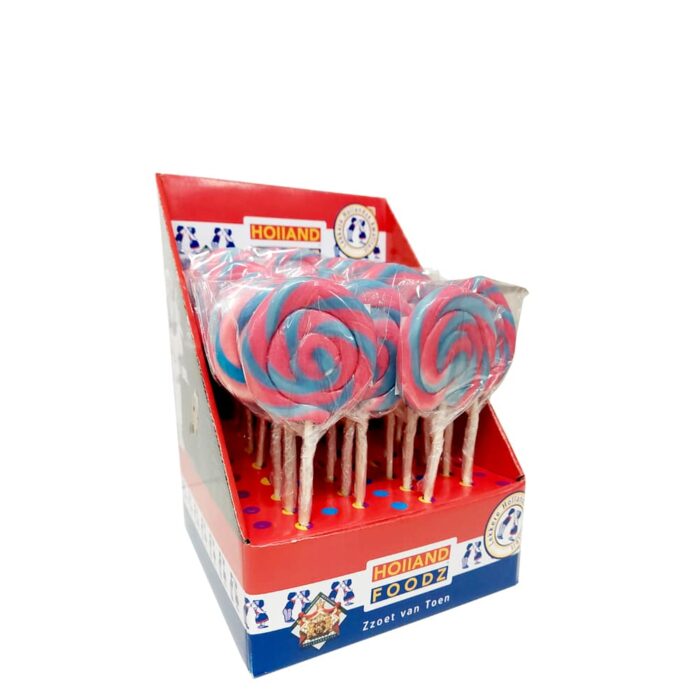 Spiraal Lollie Blauw-Roze